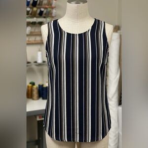 Faith and Joy Navy and White Striped Sleeveless Camisole